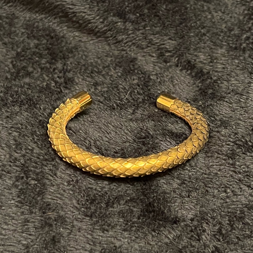 Rustic Cuff Gold Braided Open Bracelet